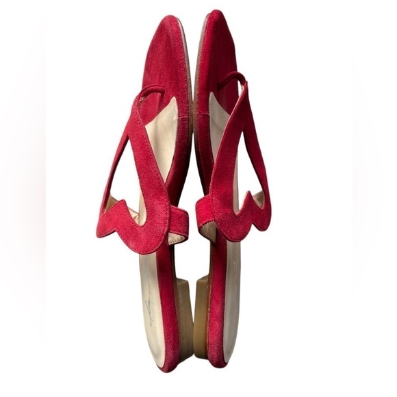 Isa Tapia red suede “Te Amo “ shoes size 37/7 - Picture 4 of 7